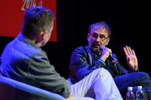 38. TNF - Dzień 4 (3.06.2024) - Spotkanie po filmie "Biała odwaga" z reżyserem Bartoszem Konopką i operatorem zdjęć górskich Marcinem Polarem, prowadzone przez Kubę Armatę