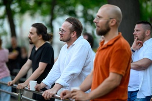 Koncert Tribute to Damian Niewiński - Muzycy za sceną podczas koncertu.