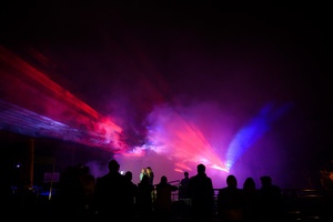 3. Festiwal Nauki i Techniki: electro set Sarapata i pokaz laserowy - Pokaz laserowy w Amfiteatrze