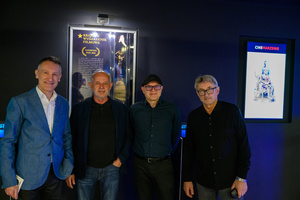 Jazzowa jesień - Janusz Szrom prezentuje: „Andrzej Zaucha — Songbook” - Od lewej Janusz Szrom, Andzrej Łukasik, Marcin Jahr, Andzrej Jagodziński przed koncertem