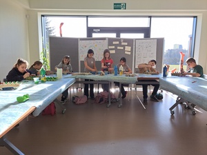 Kreatywne warsztaty - Zwierzyniec - Uczestnicy podczas warsztatów.