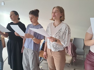 śpiew biały i pieśni kobiece - Uczestnicy podczas warsztatów