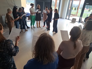 śpiew biały i pieśni kobiece - Uczestnicy podczas warsztatów