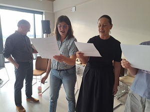 śpiew biały i pieśni kobiece - Uczestnicy podczas warsztatów