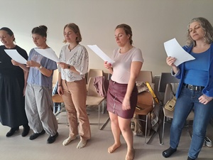 śpiew biały i pieśni kobiece - Uczestnicy podczas warsztatów