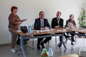 Koncert wiosenny zespołu STOLAT oraz obrady Tarnowskiej Rady Seniorów - Lidia Jaźwińska, Prezydent Miasta Tarnowa Jakub Kwaśny oraz Dyrektor TCK Tomasz Kapturkiewicz