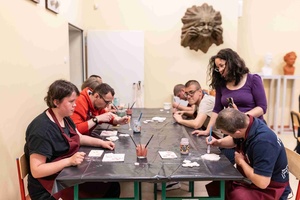 Warsztaty ceramiczne "Wzorzysty kafelek" - Uczestnicy warsztatów