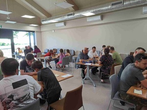 Turniej eliminacyjny Carcassonne 2025 - Gracze podczas rozgrywki turniejowej