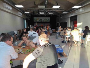 Turniej eliminacyjny Carcassonne 2025 - Gracze podczas rozgrywki turniejowej