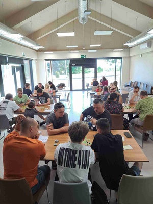 Turniej eliminacyjny Carcassonne 2025 - Gracze podczas rozgrywki turniejowej