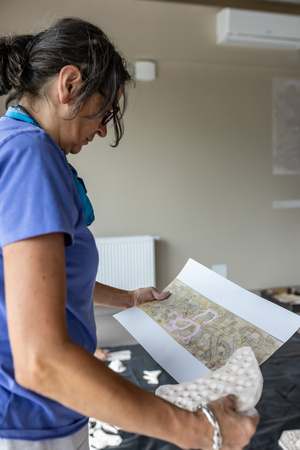 „Kompozycja miejska” - warsztaty ceramiczne - Uczestnicy podczas warsztatów