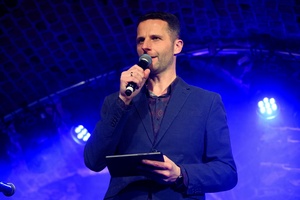 Koncert S.M.Rock - Konferansjer Sebastian Szafarz podczas koncertu S.M.Rock