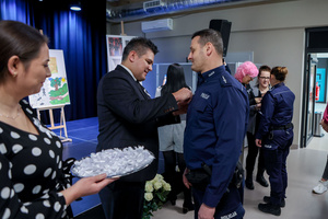 Inauguracja kampanii "Biała wstążka" - Uczestnicy uroczystej inauguracji