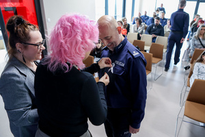 Inauguracja kampanii "Biała wstążka" - Uczestnicy uroczystej inauguracji