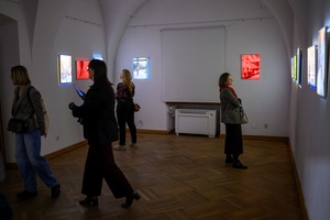 Wystawa: Nim zgaśnie Słońce - Publiczność oglądająca wystawę.