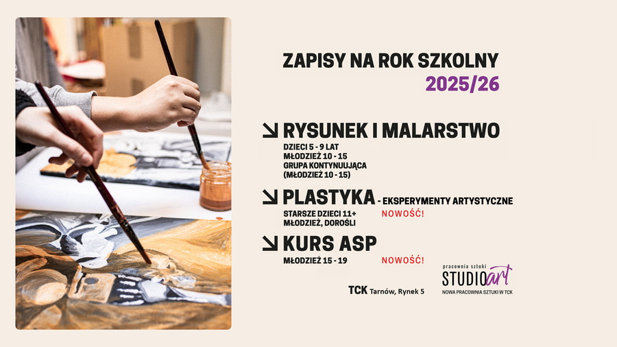 Zapisy na zajęcia w Pracowni Studio ART 2025/26
